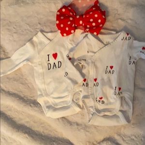 H&M I love dad bodysuits